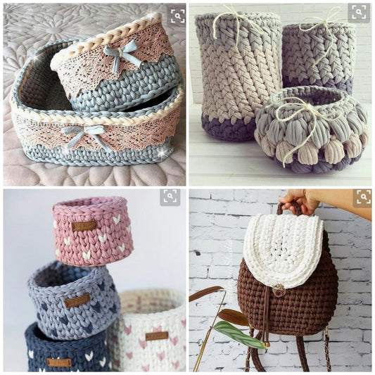 Current obsession: tshirt yarn baskets