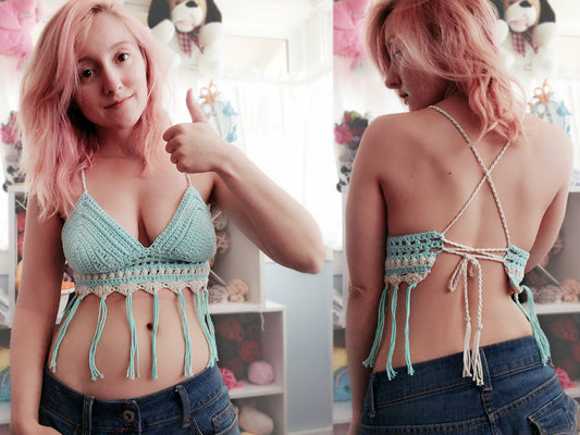 Make yourself a crochet bikini/festival top