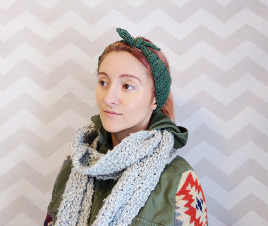 Free Crochet Pattern Video: Bunny ears bow headband (learn how to read crochet patterns)