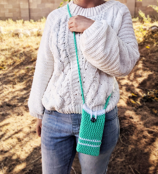Free Crochet Pattern: Brava Phone Pouch, Sloth Phone Pouch, and Phone Pouch Display Tags