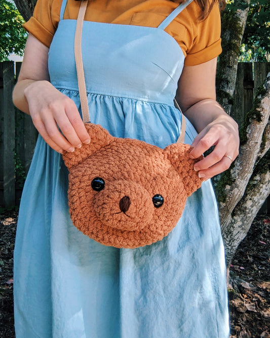 Crochet Pattern: Plushie Bear Crossbody Bag