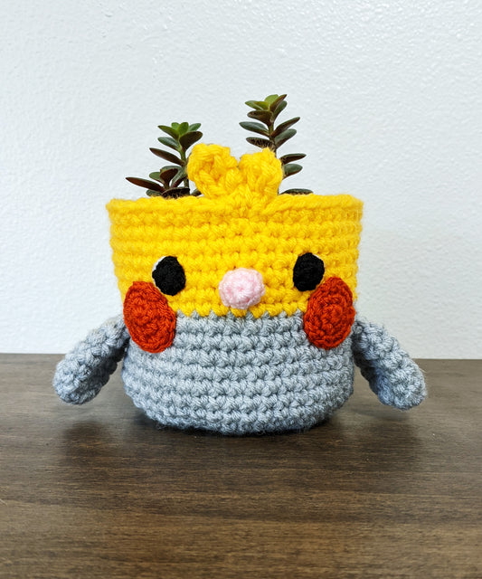 Crochet Pattern: Cockatiel Planter