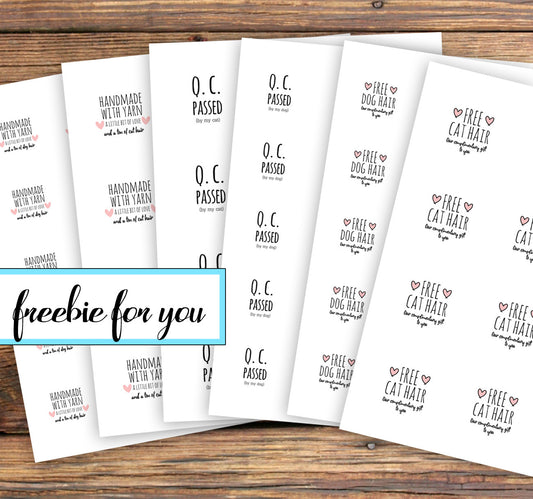 Free printable stickers for knitters and crocheters