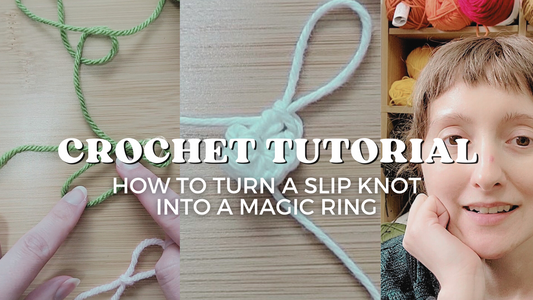 Free Video Crochet Tutorial: How to make a magic ring starting from a slip stitch