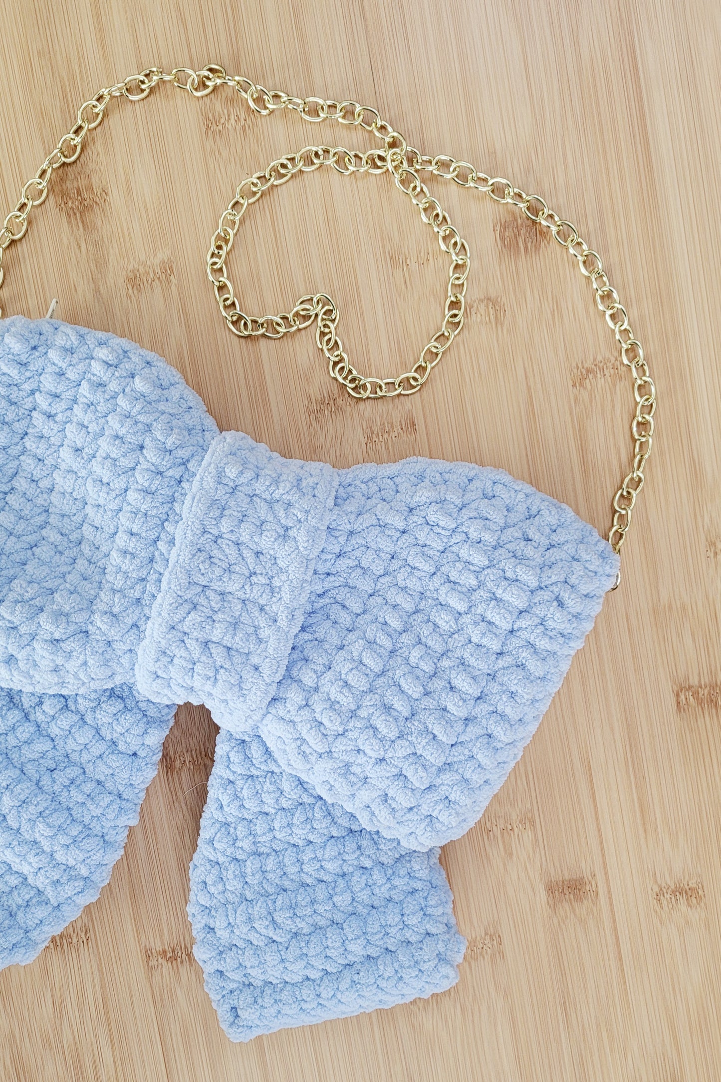 Crochet Pattern: Plush Bow Crossbody Bag