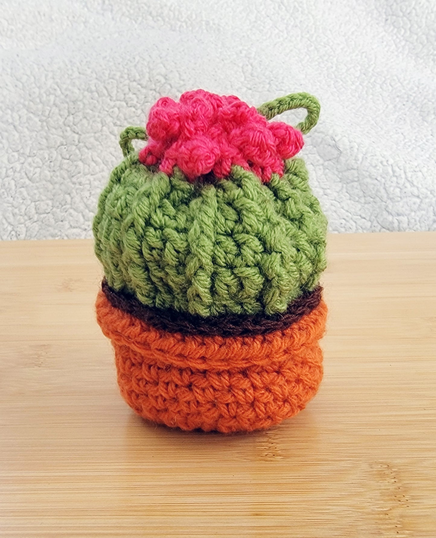 Cactus Dice Bag - Hand crocheted Draw String Pouch