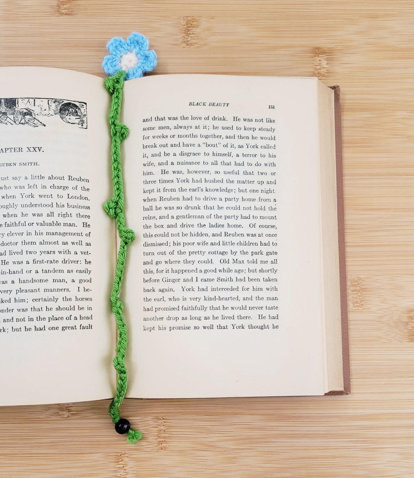 Flower and Sprout Bookmarks - Hand crocheted Botanical Bookmark