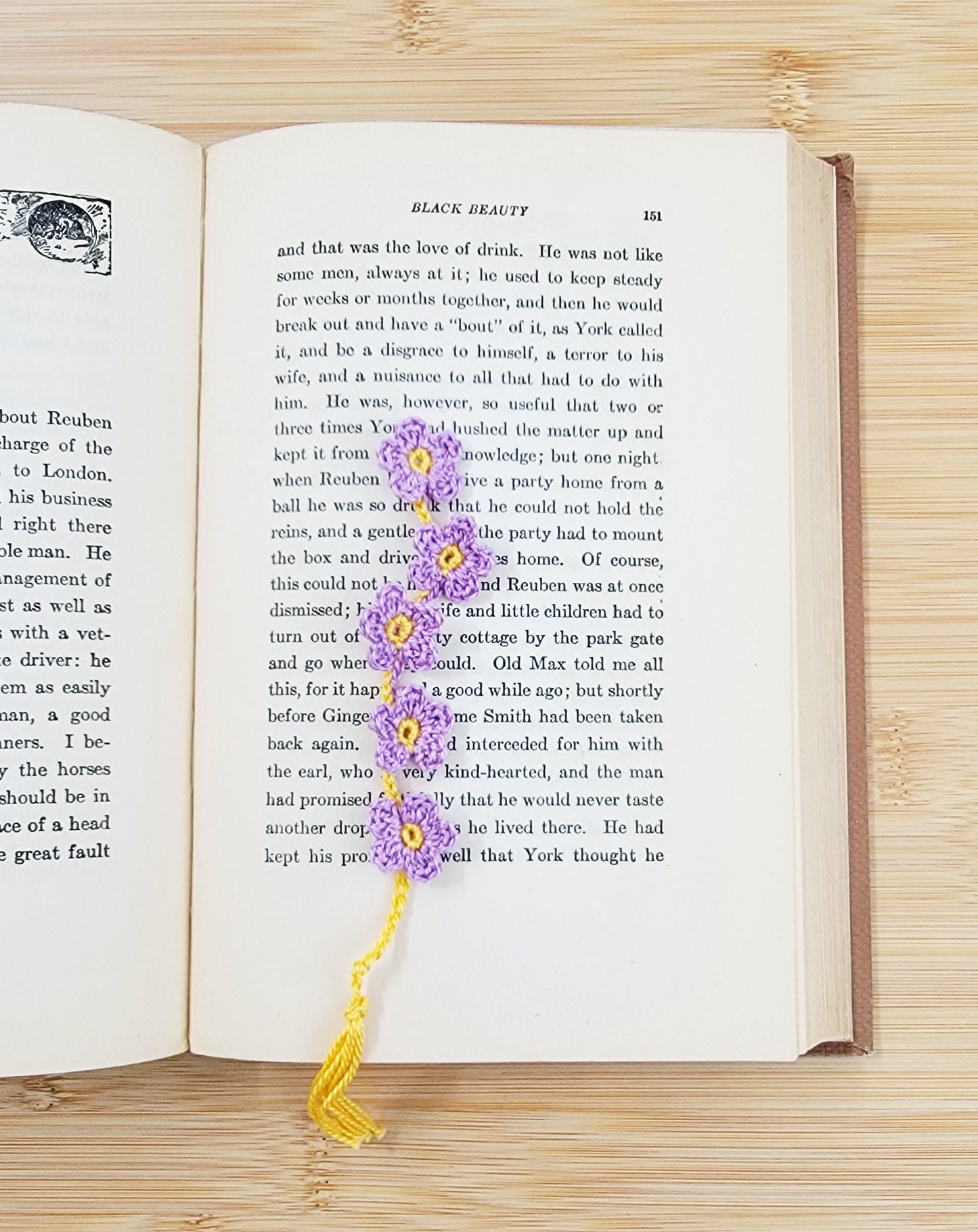 Delicate Flower Bookmarks - Hand crocheted Botanical Bookmark