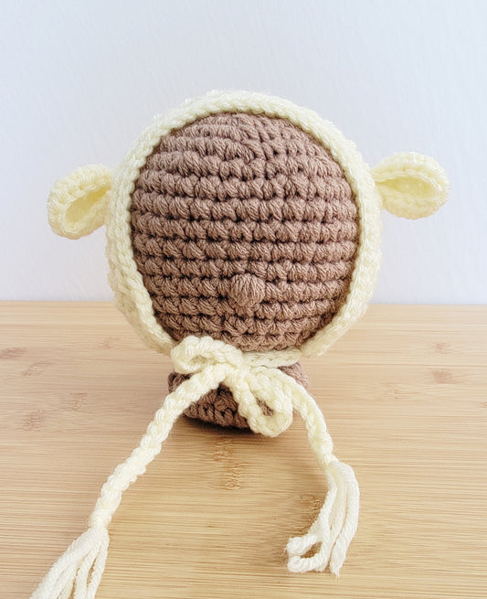 Adjustable Baby & Toddler Lamb Headband - Hand crocheted photo prop