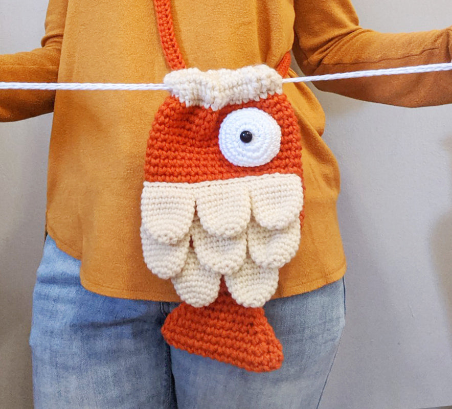 Crochet Pattern: Funny Fish Crossbody Bag