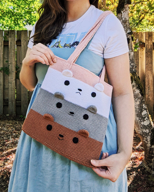Crochet Pattern: Three Bears Tote Bag
