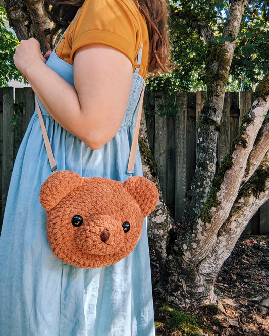 Crochet Pattern: Plushie Bear Crossbody Bag