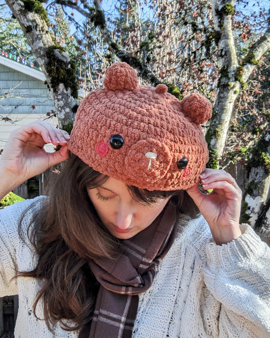 Crochet Pattern: Plushie Bear Beret