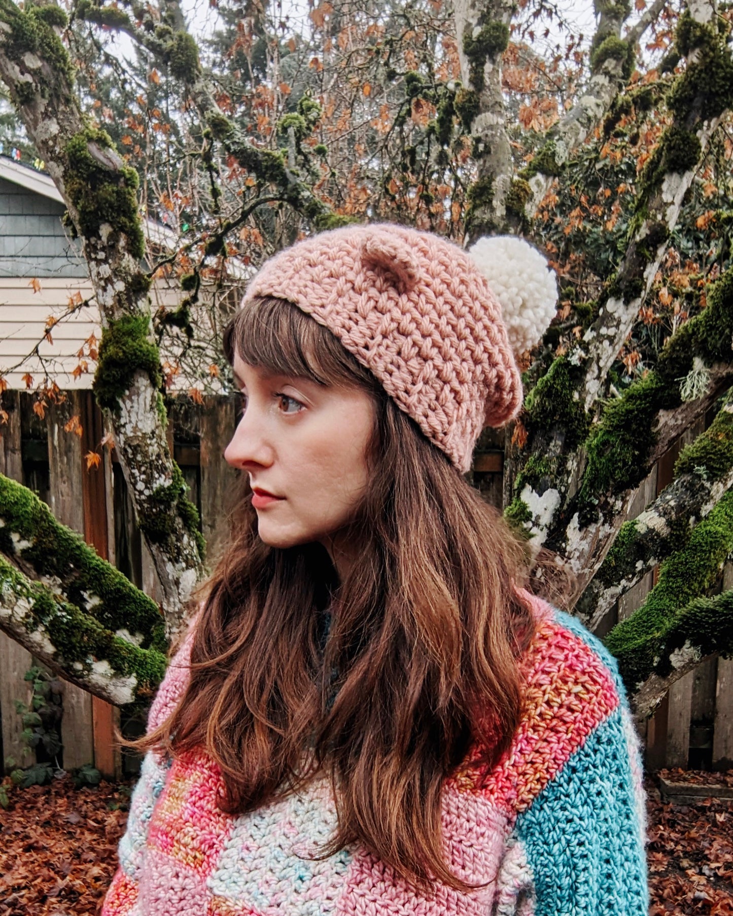 Crochet Pattern: Mossy Bear Beanie Hat