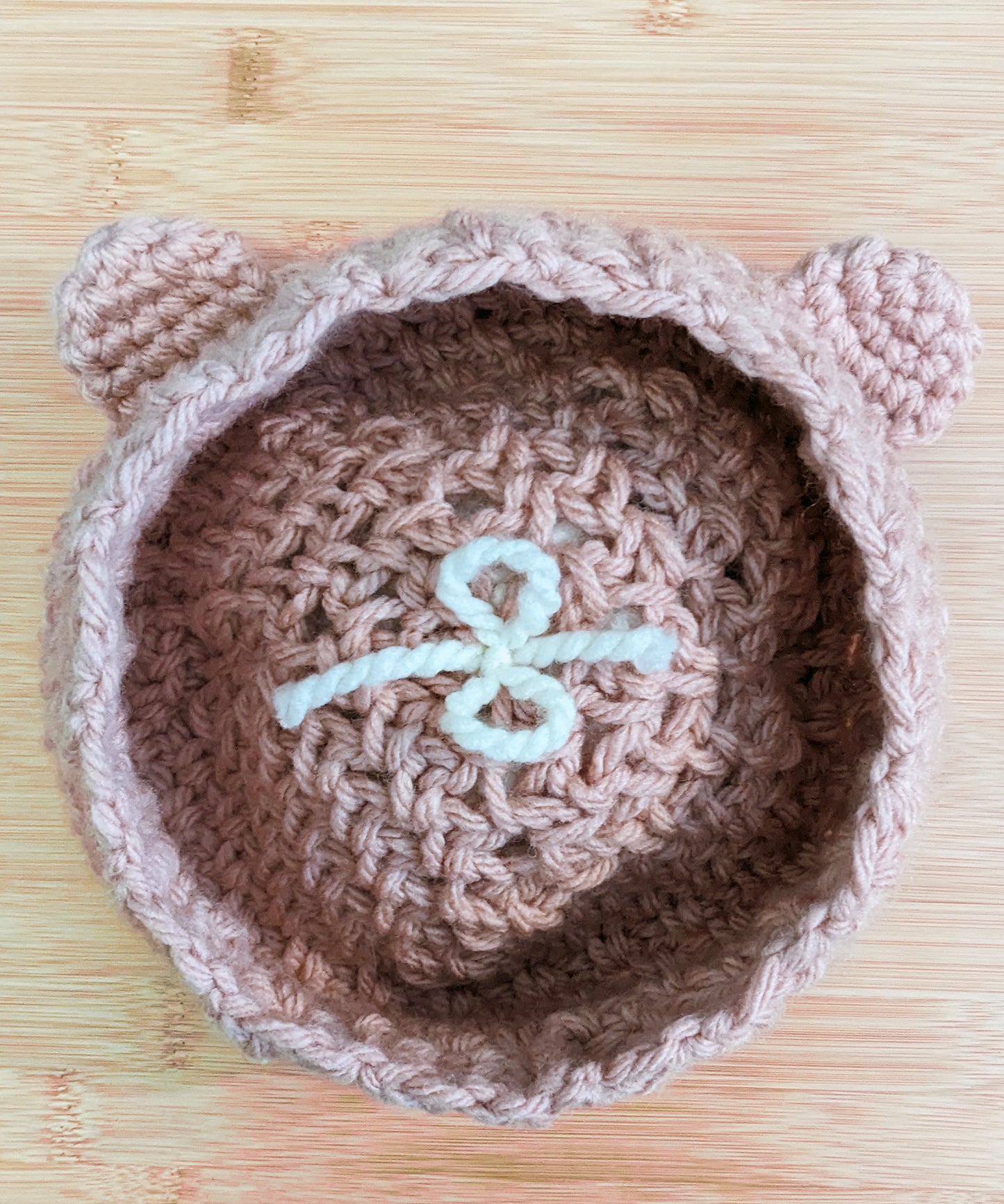 Super Sweet Slouchy Bear Beanie with Pom Pom - Hand crocheted winter wool hat - Sample Sale