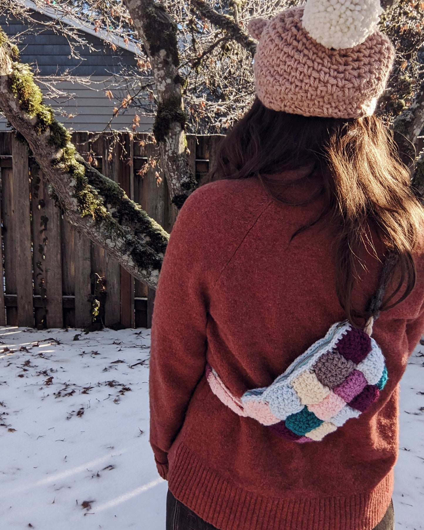 Crochet Pattern: Puffy Quilted Belt Bag