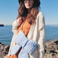 Plush Bow Crossbody Bag - Hand crocheted purse with soft blanket yarn - Sample Sale