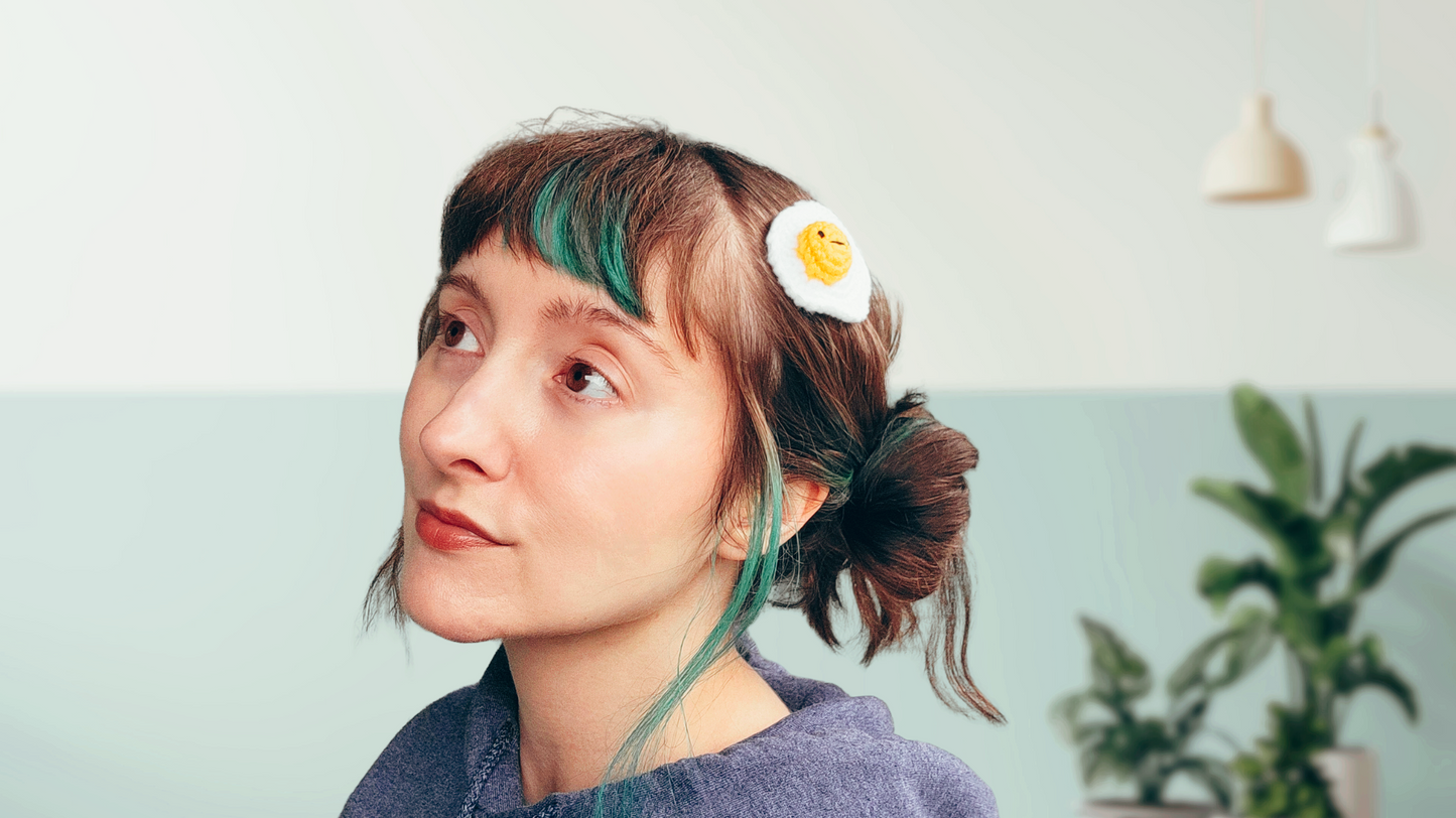 Crochet Pattern: Egg Hair Clip