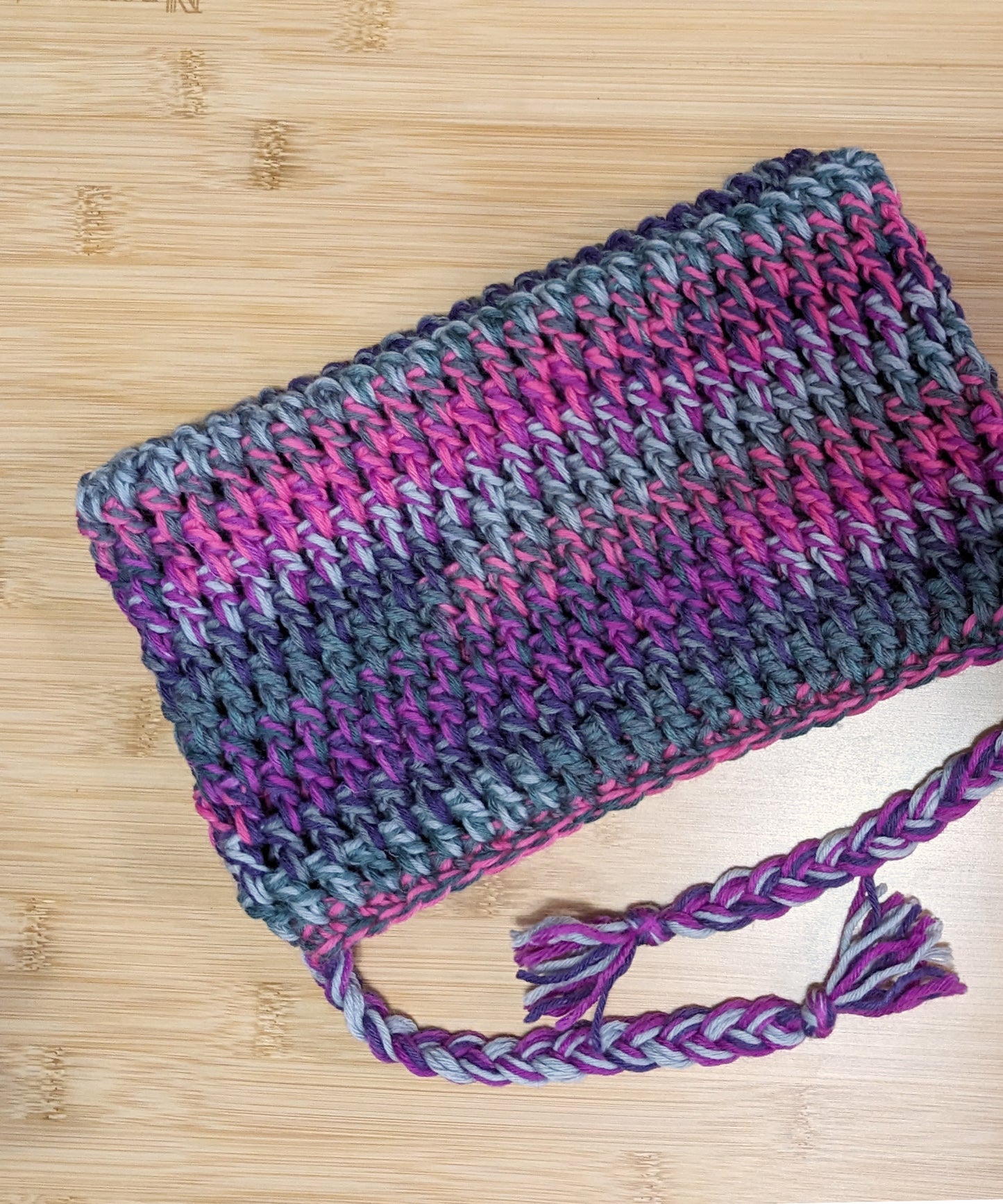 Crochet Goth Kitty Cat Ears Hat