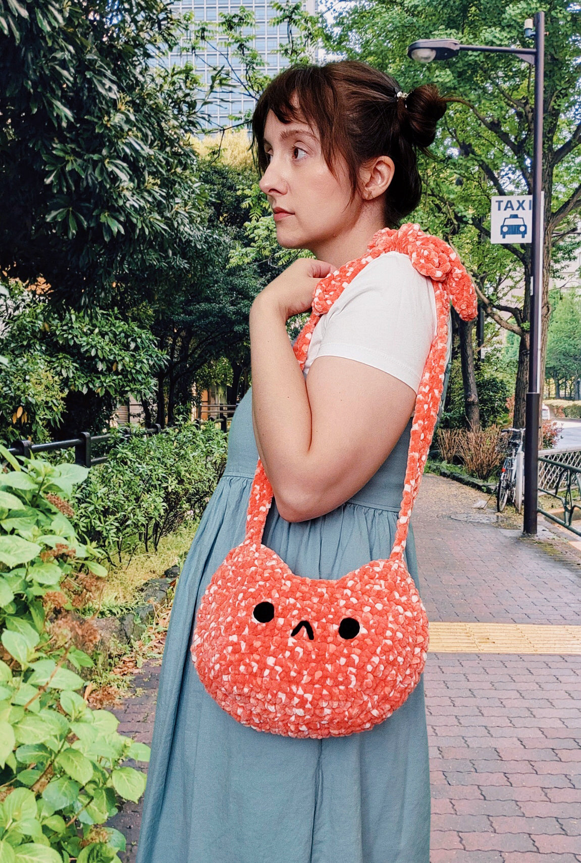 Crochet Pattern: Cat Bag With Bow Strap