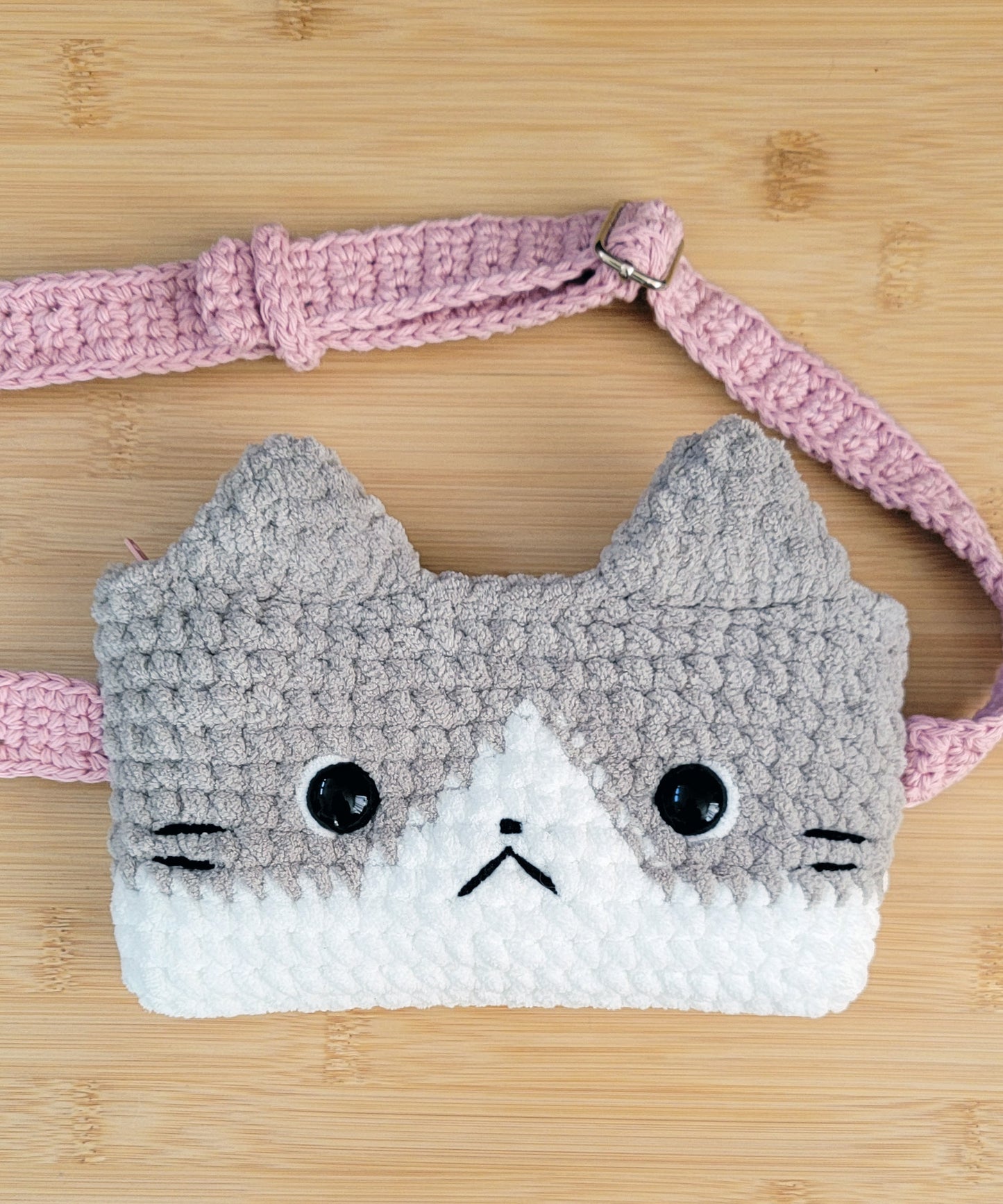 Crochet Pattern: Cat Plushie Belt Bag