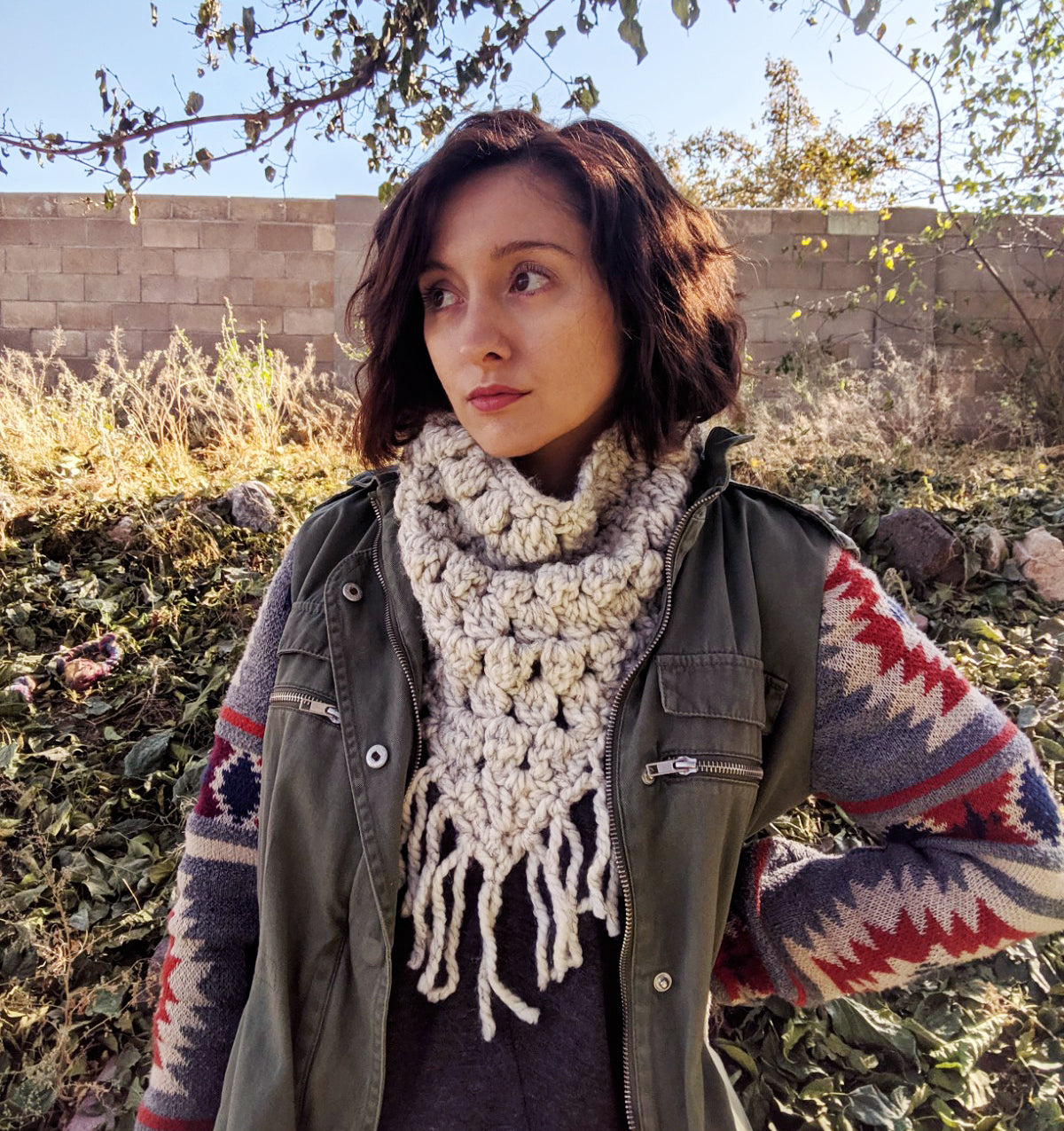 Crochet Pattern: Chunky Triangle Cowl