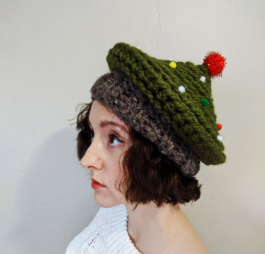 Crochet Pattern: Christmas Tree Hat 2