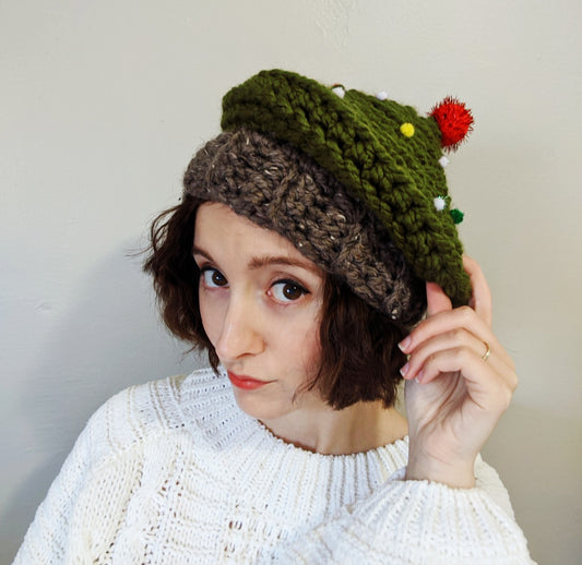 Crochet Pattern: Christmas Tree Hat 2