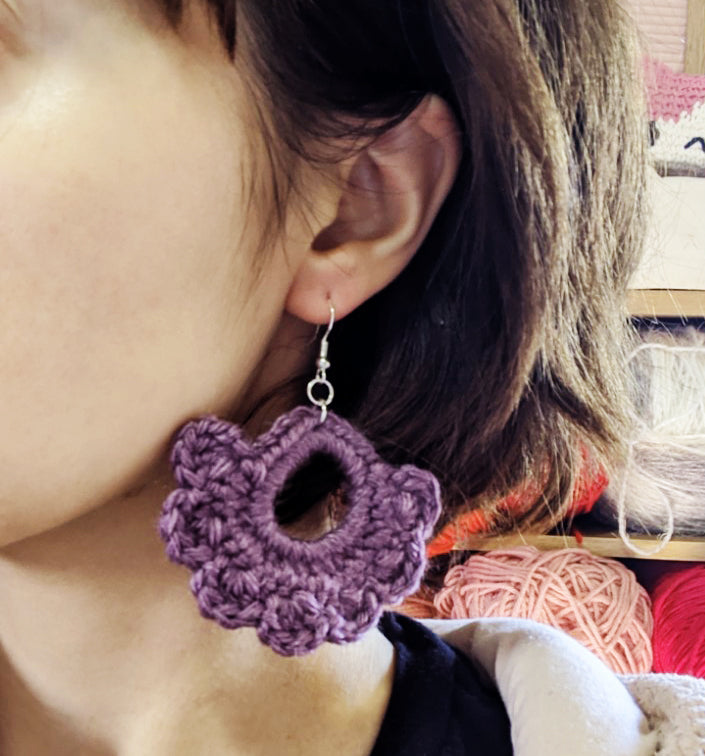 Crochet Pattern: Pretty Petal Earrings
