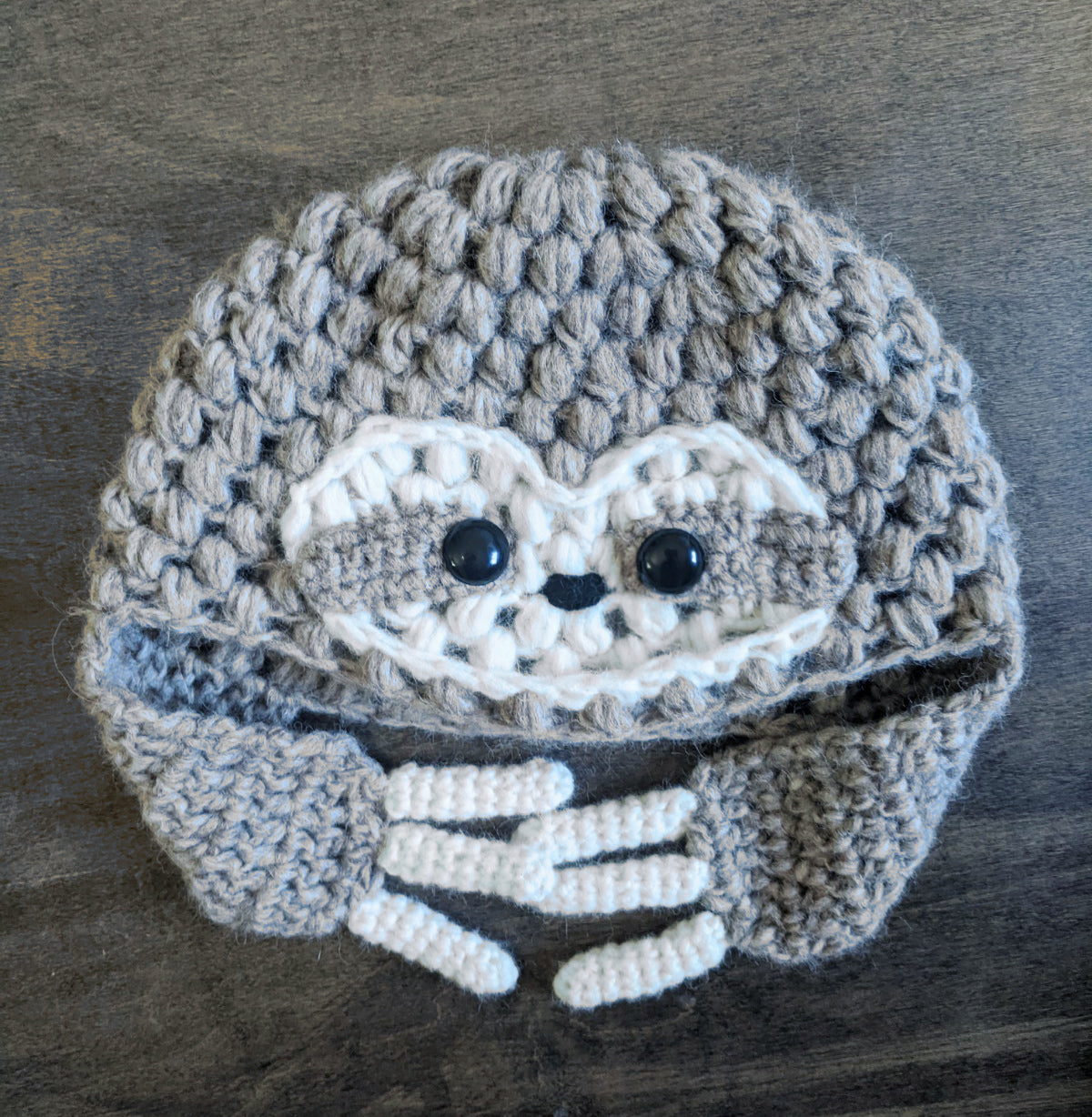 Sloth Beanie with arm ear flaps - Sample Sale