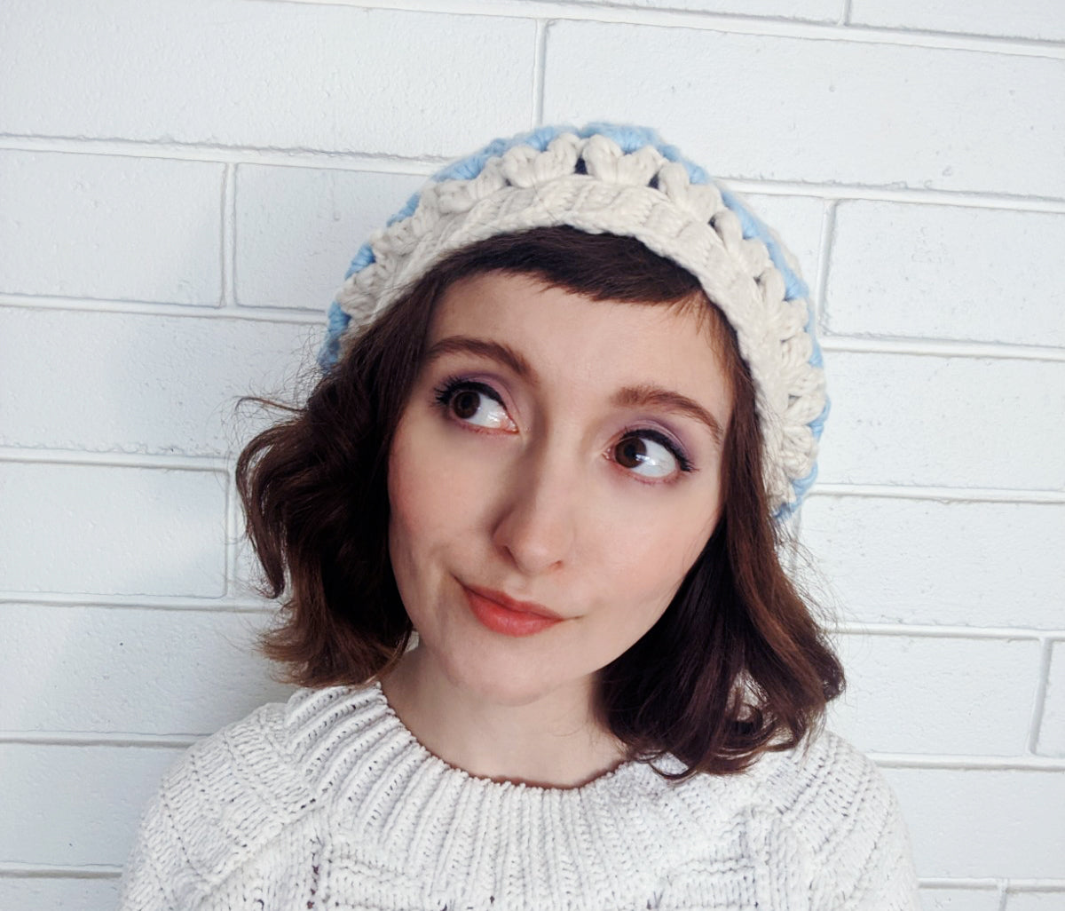Poofy Hearts Slouchy Beanie - Sample Sale