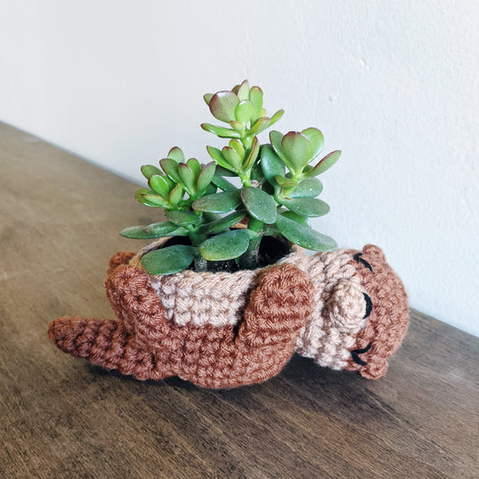 Kawaii Otter Planter - Pot Cover for 2" Pots