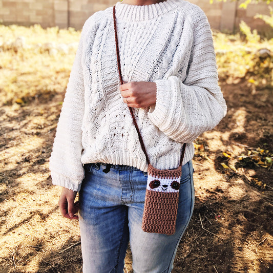 Crochet Pattern: Sloth Phone Pouch Purse