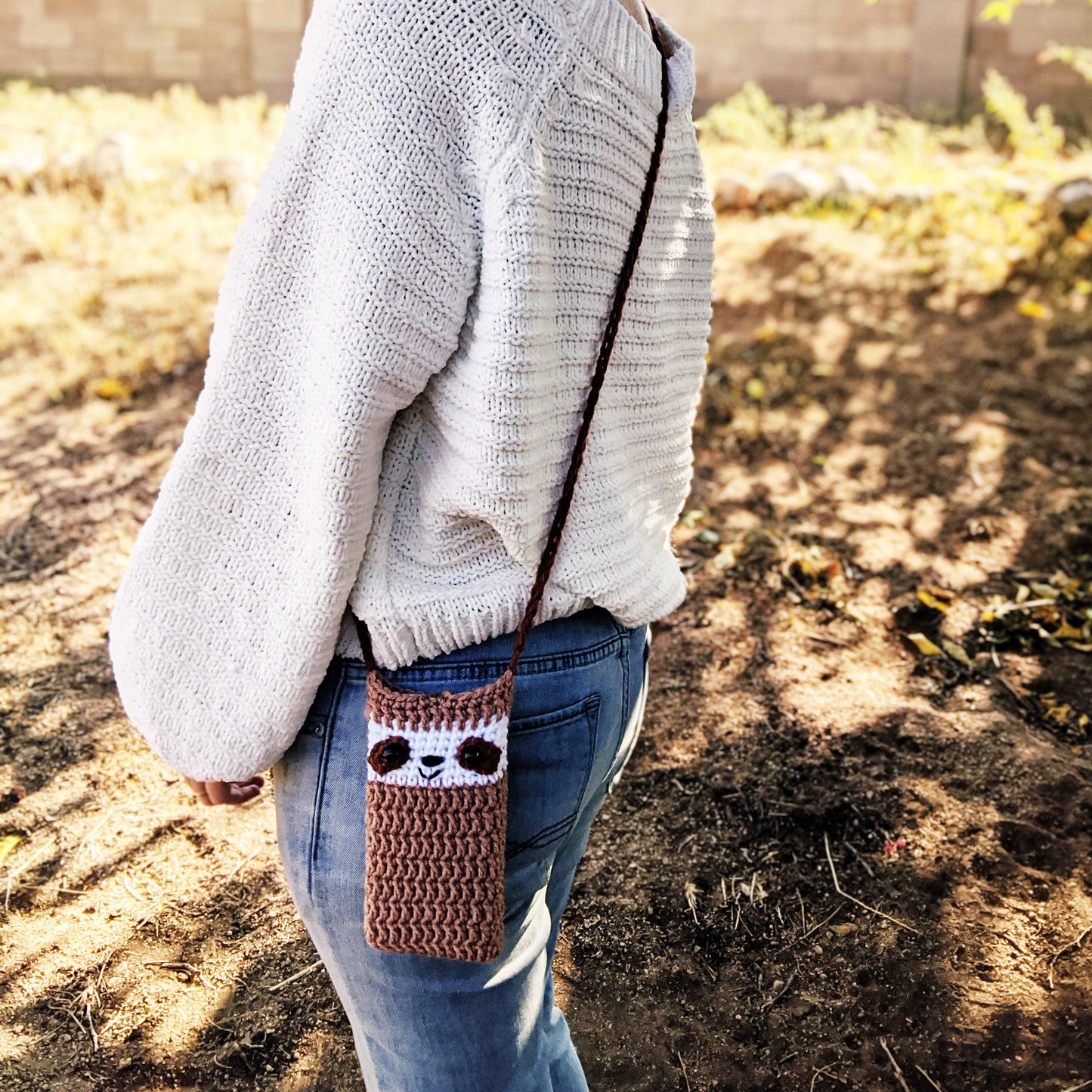 Crochet Pattern: Sloth Phone Pouch Purse