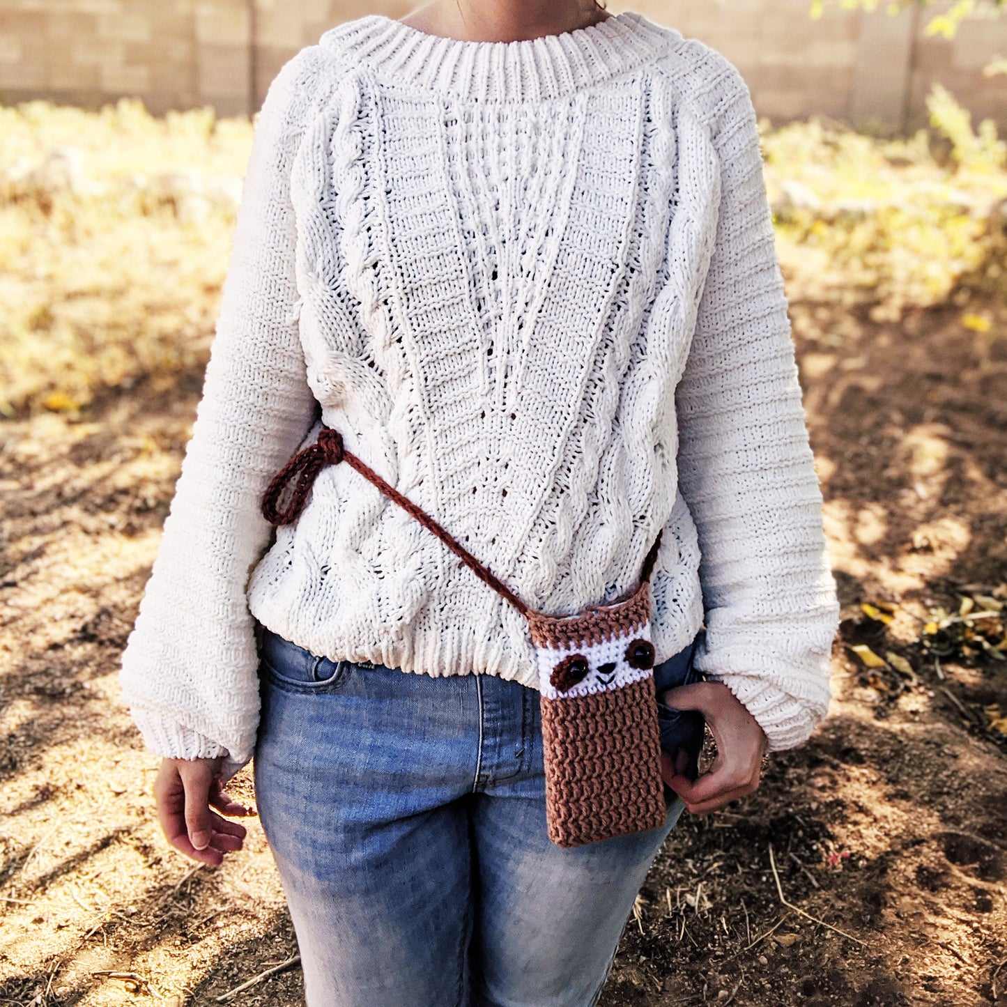 Crochet Pattern: Sloth Phone Pouch Purse
