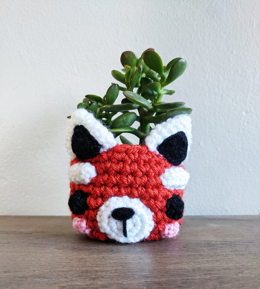 Kawaii Red Panda Planter - Pot Cover for 2" Pots - Sample Sale