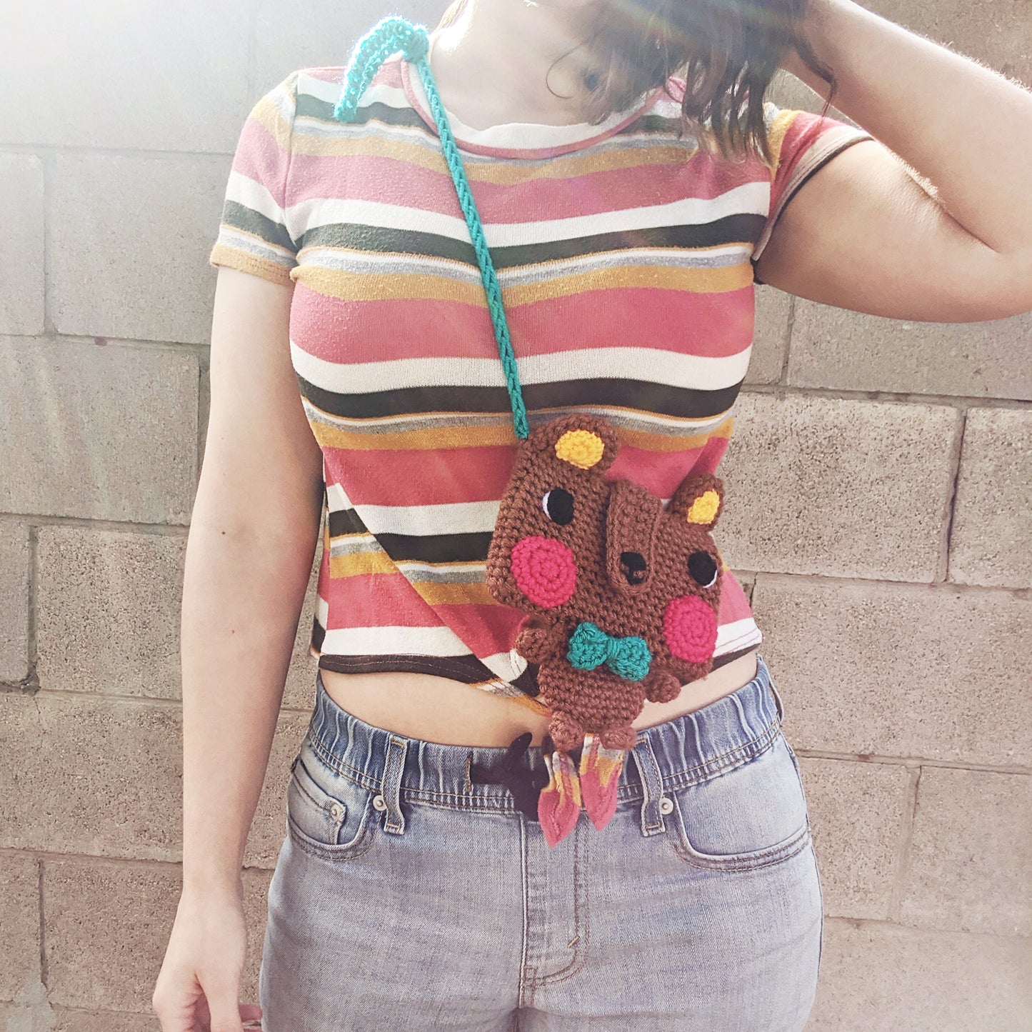 Kawaii Bear Phone Crossbody Bag - Sample Sale