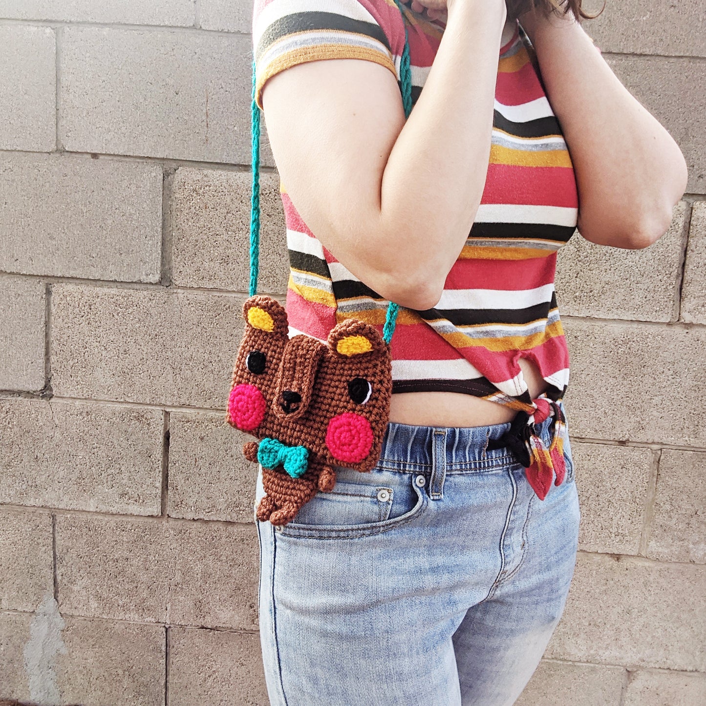 Kawaii Bear Phone Crossbody Bag - Sample Sale