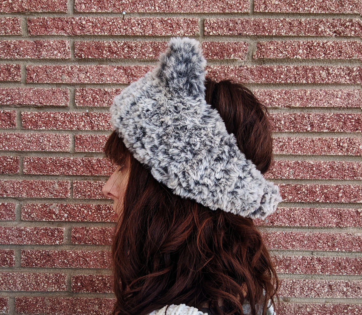 Crochet Pattern: Faux Fur Cat Ears Headband