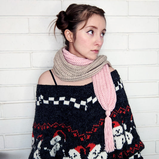 Two Toned Pastel Scarf - Sample Sale