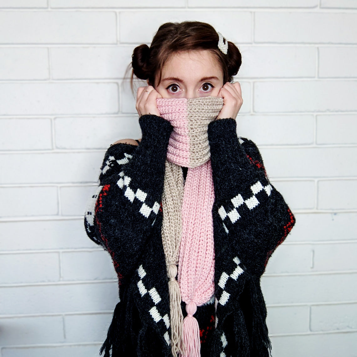 Two Toned Pastel Scarf - Sample Sale