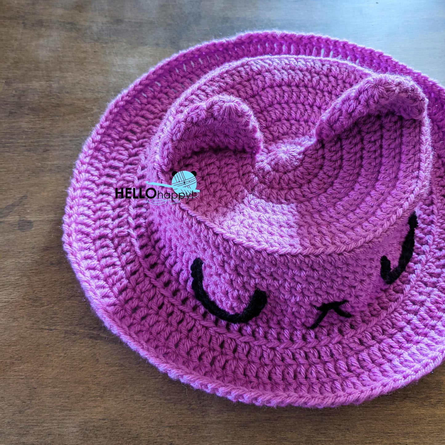 Crochet Pattern: Cat Ears Bucket Hat