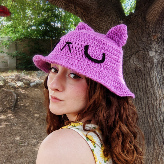 Purple Cat Bucket Hat - Sample Sale