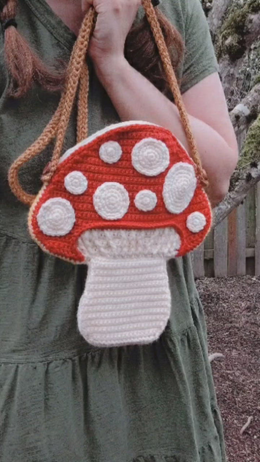 Crochet Pattern: Crossbody Mushroom Bag