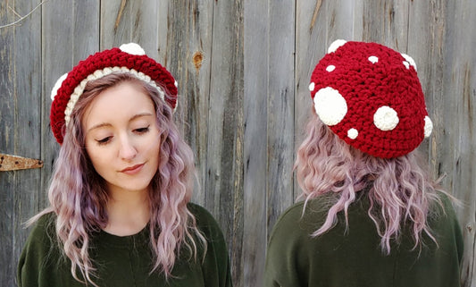 New Crochet Pattern: Slouchy Mushroom Beret