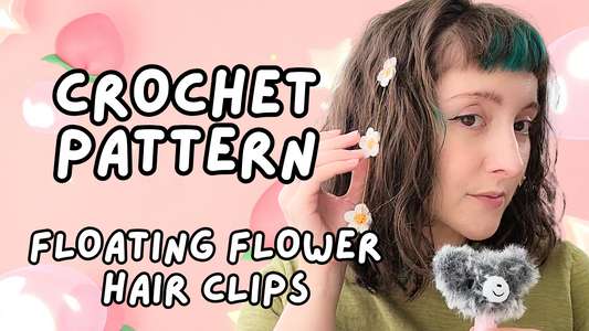 Free Crochet Pattern Video: Floating Flower Hair Clips