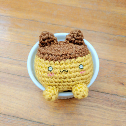 Free crochet pattern: Flan Cat