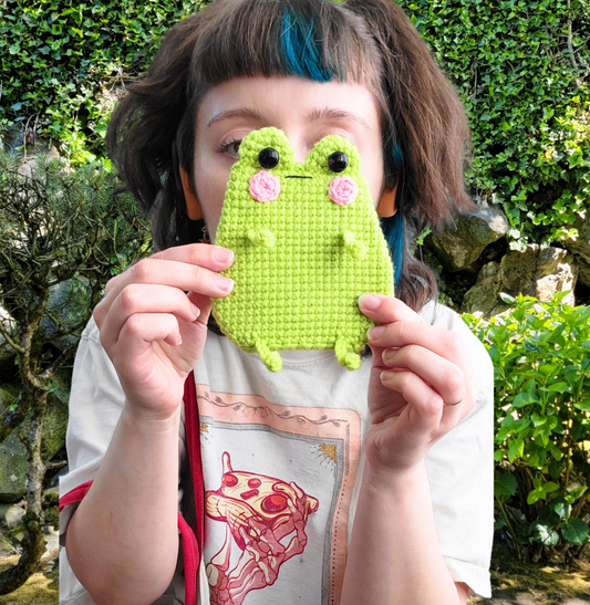 Free Crochet Pattern Video: Froggy Pouch