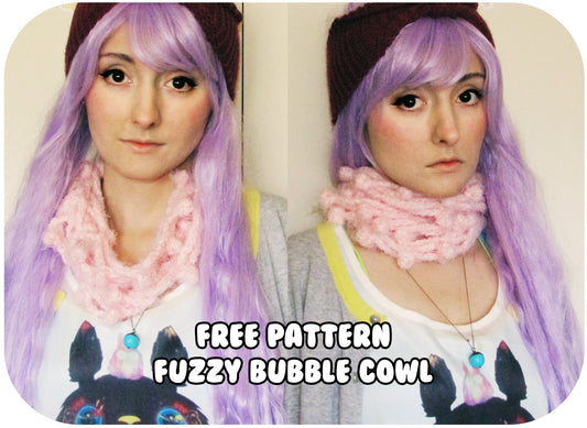 Free Crochet Pattern: fuzzy bubble cowl