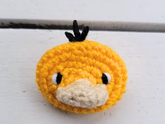 Free Crochet Pattern Video: Psyduck Pin